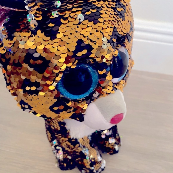 NWOT TY Sterling Leopard Flippable - Picture 6 of 7